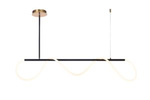 Led Κρεμαστό Μαύρο Φωτιστικό 36W Θερμό Λευκό