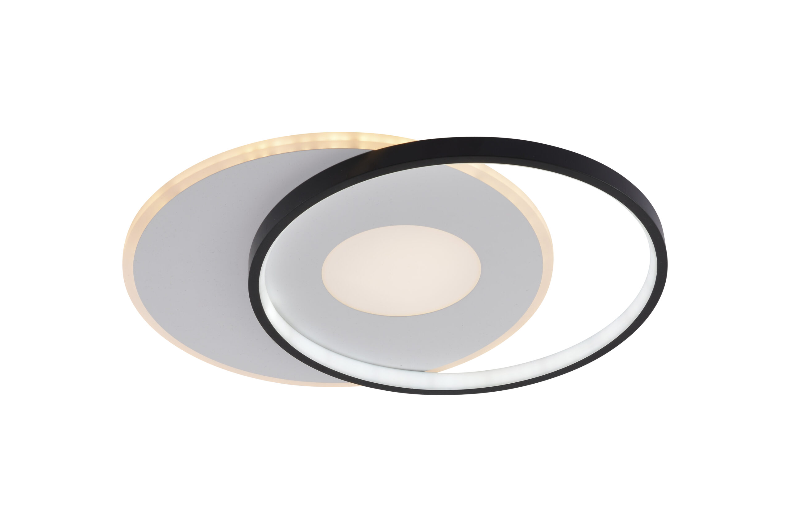 Led Φωτιστικό Οροφής Κυκλικό ΑσπρόΜαυρο CCT 54W Dimmable + Τηλεχειρισμός
