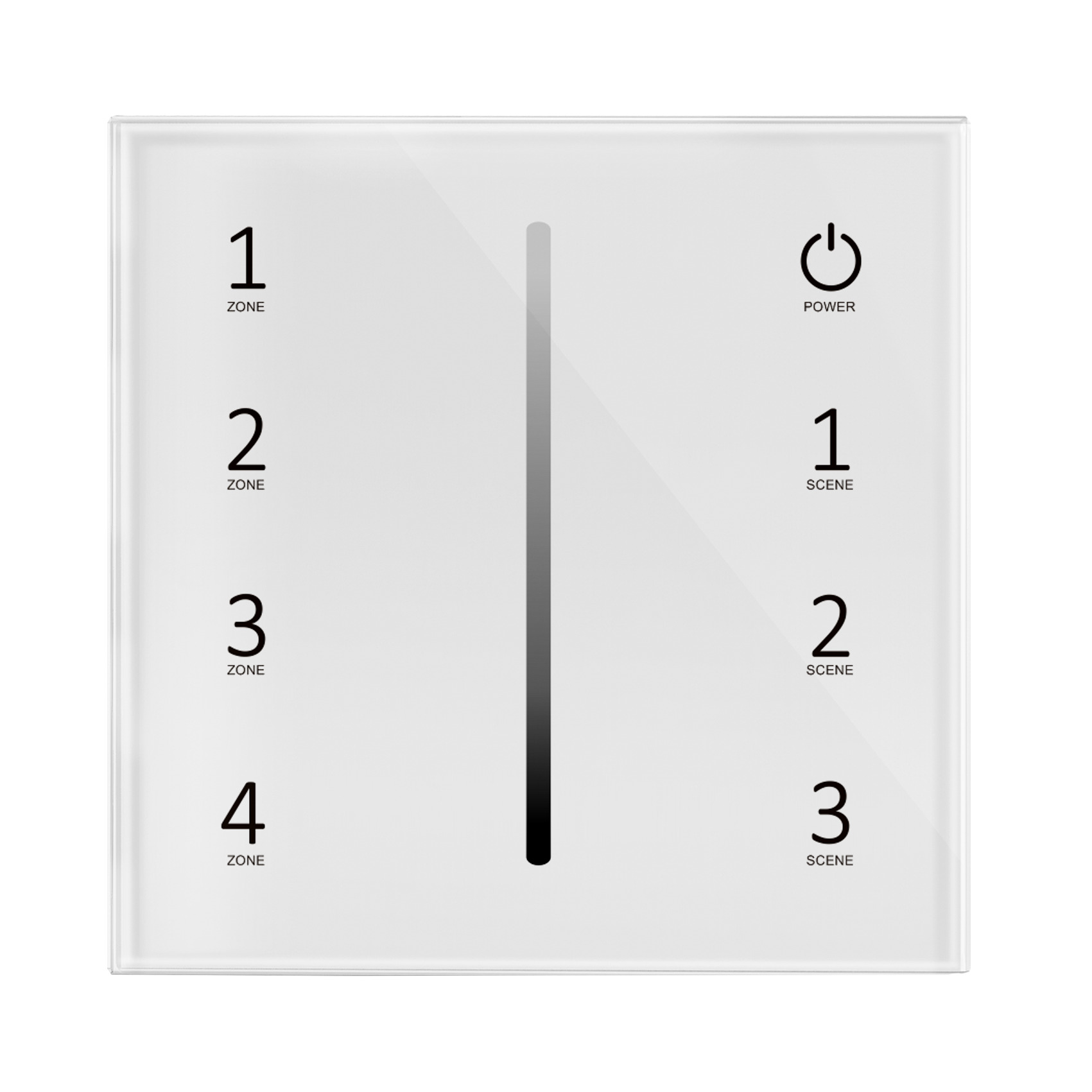 Επίτοιχο Dimmer LED 0-10V Αφής 4-Ζωνο