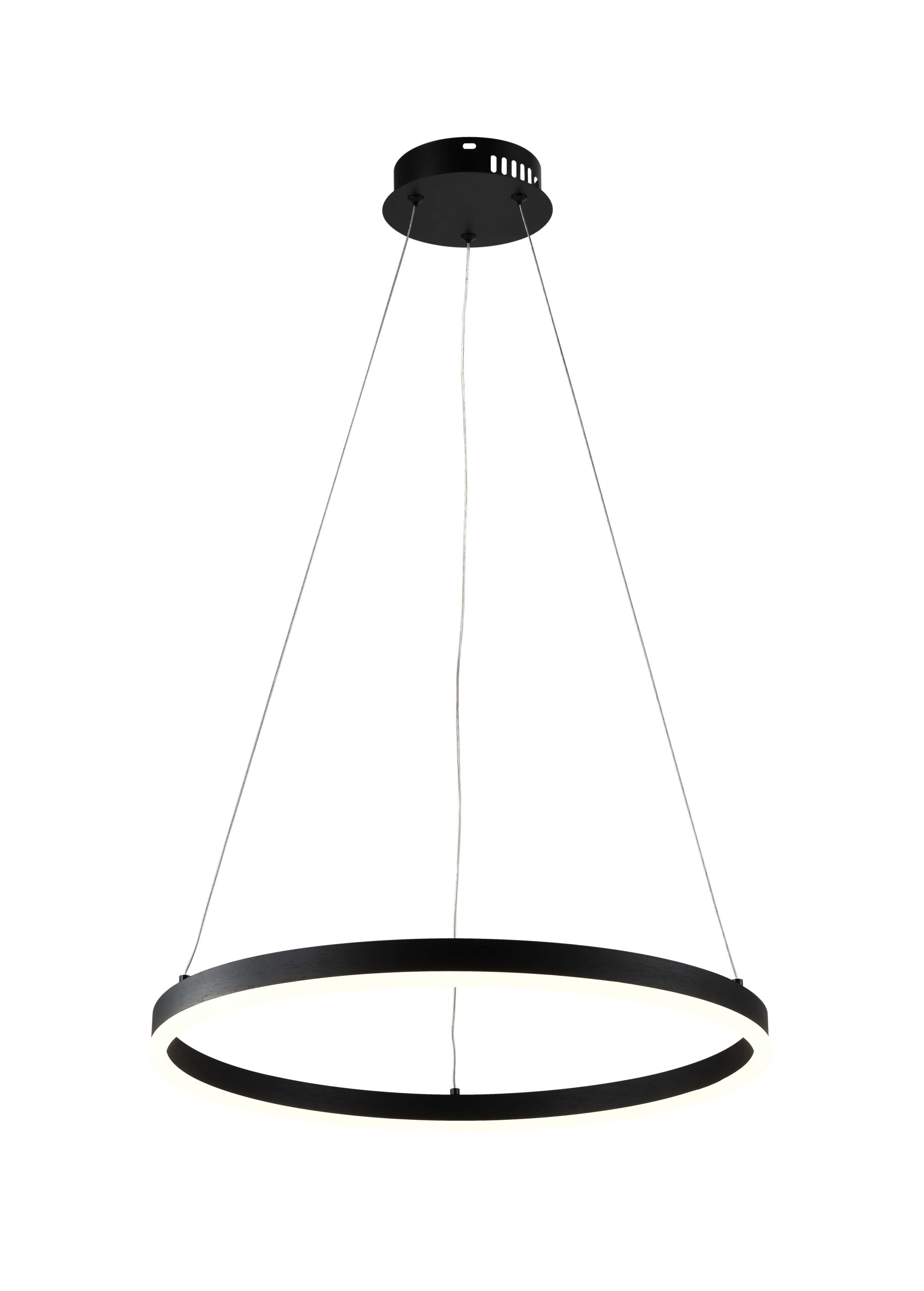 Led Κρεμαστό Μαύρο Φωτιστικό 22W Θερμό Λευκό