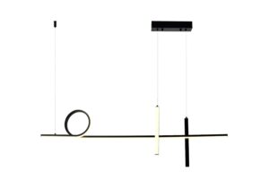 Led Κρεμαστό ΑσπρόΜαυρο Φωτιστικό 24W Θερμό Λευκό