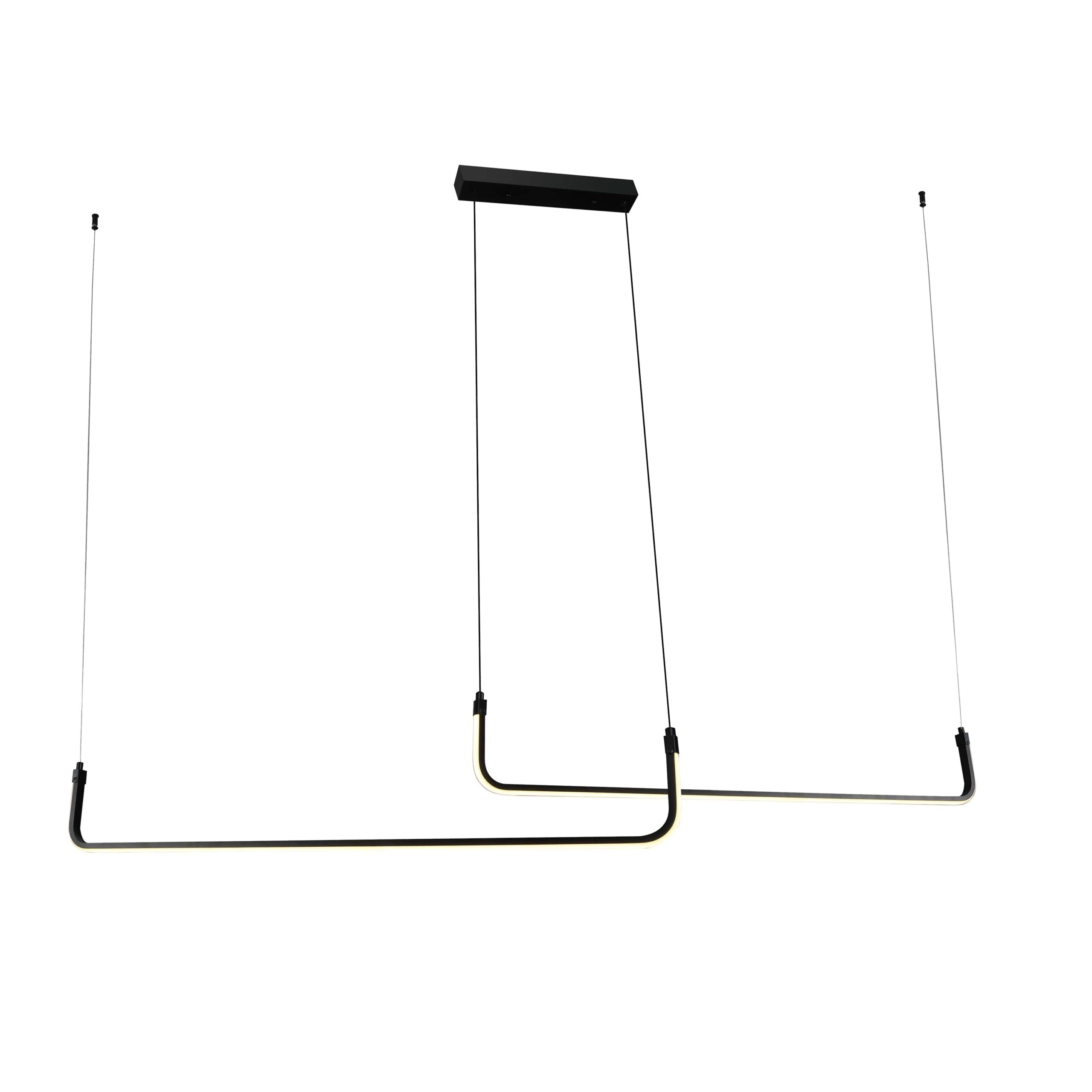 Led Κρεμαστό Μαύρο Φωτιστικό 25W Θερμό Λευκό