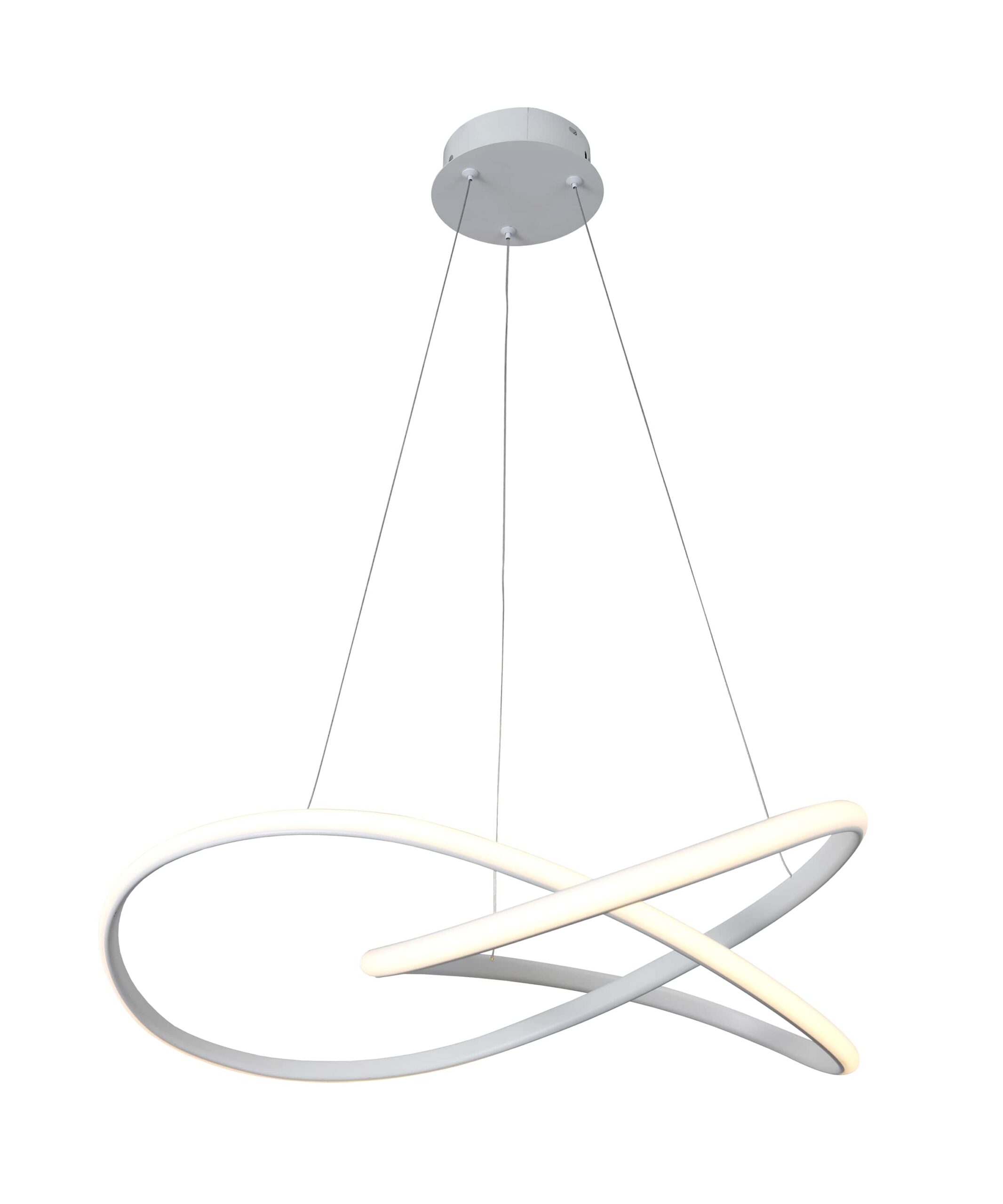 Led Κρεμαστό Λευκό Φωτιστικό 30W Θερμό Λευκό