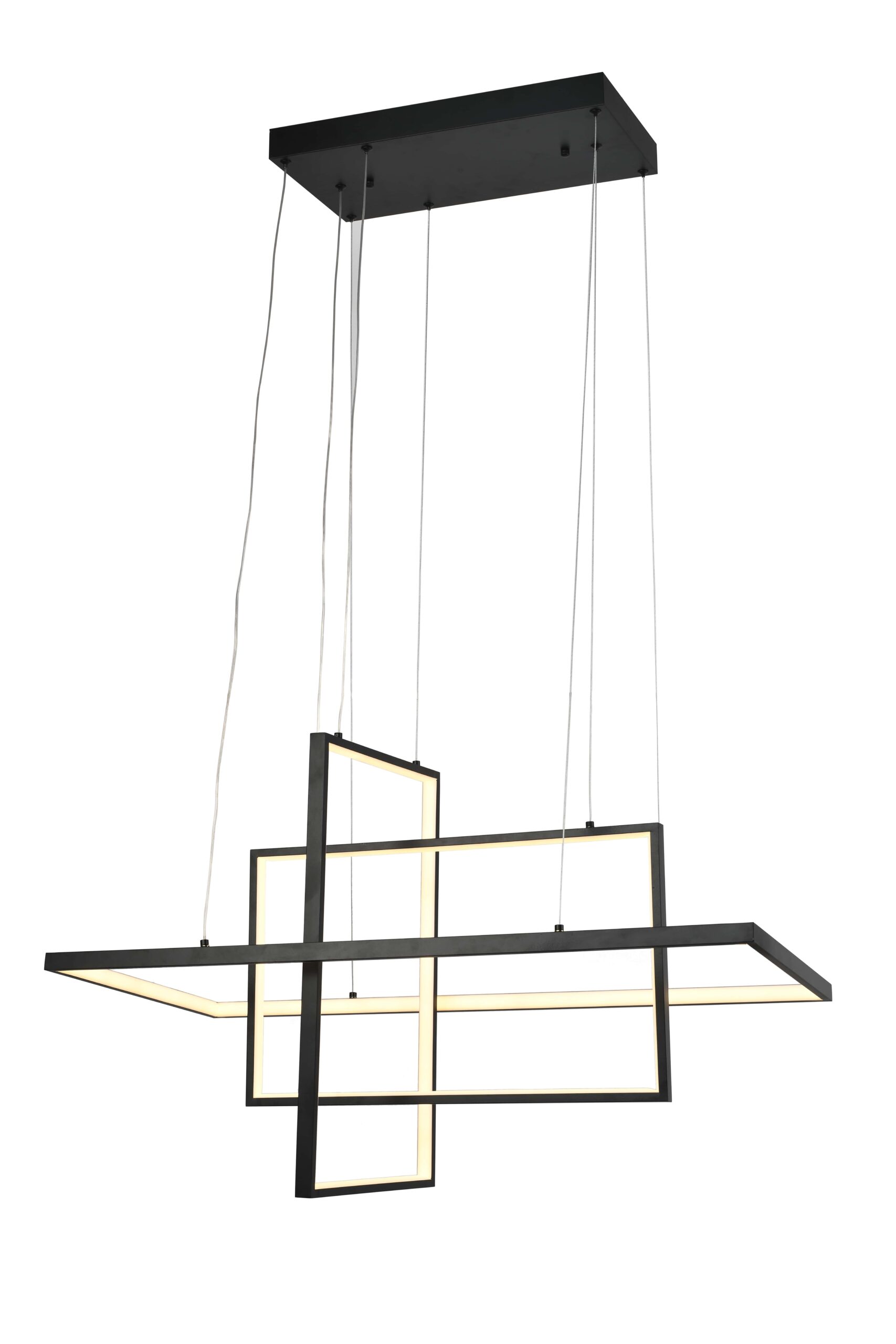 Led Κρεμαστό Μαύρο Φωτιστικό 67W Θερμό Λευκό