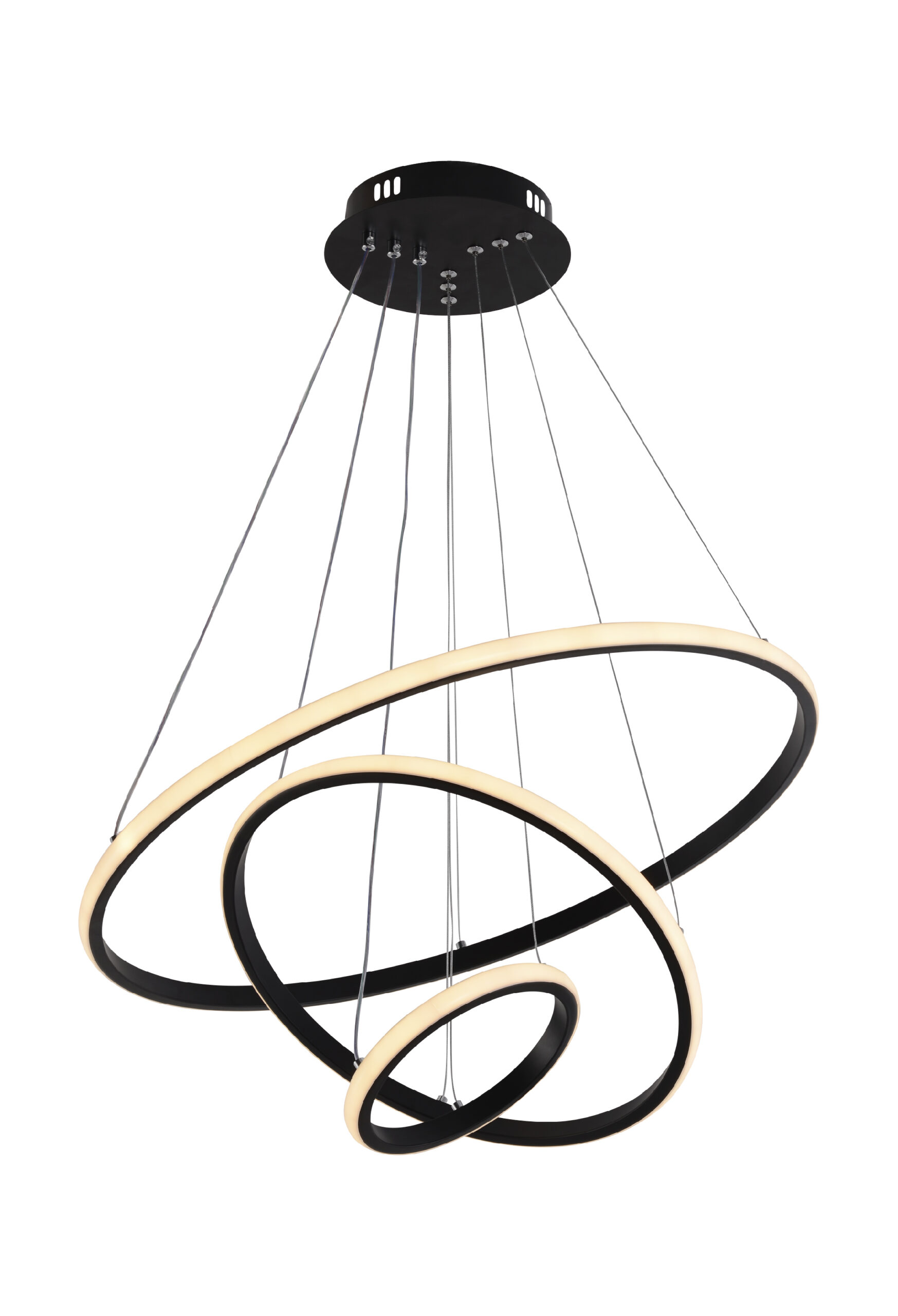 Led Κρεμαστό Μαύρο Φωτιστικό CCT 78W Dimmable + Τηλεχειρισμός