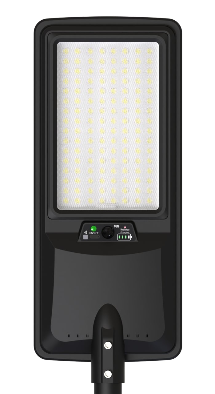 Led Ηλιακό Φωτιστικό Δρόμου 18W IP65 με Αισθητήρα Κίνησης+ Τηλεχειρισμό Ψυχρό Λευκό