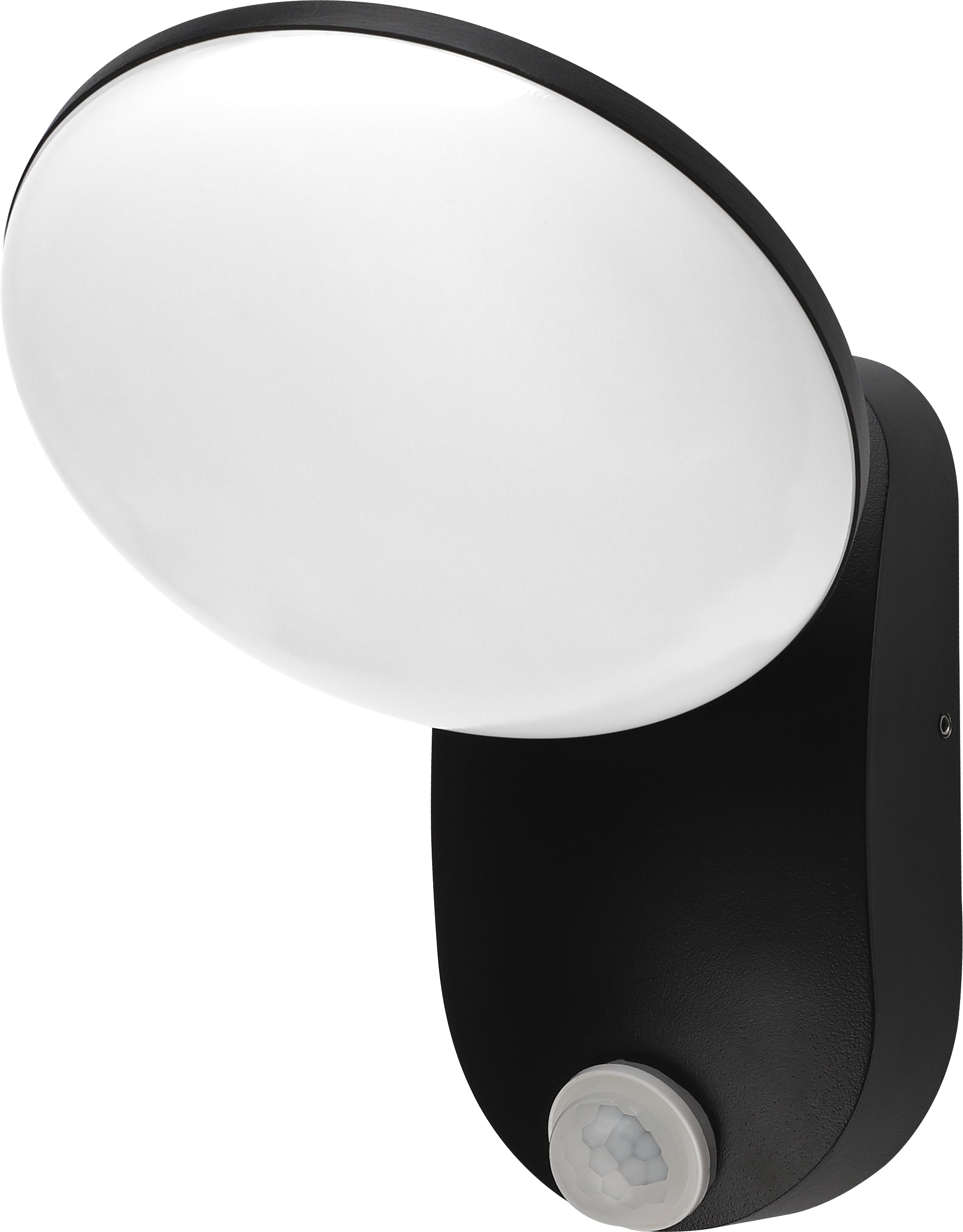 Επίτοιχο Led Φωτιστικό Αλουμινίου Μαύρο 12W IP54 με Αισθητήρα κίνησης Θερμό Λευκό