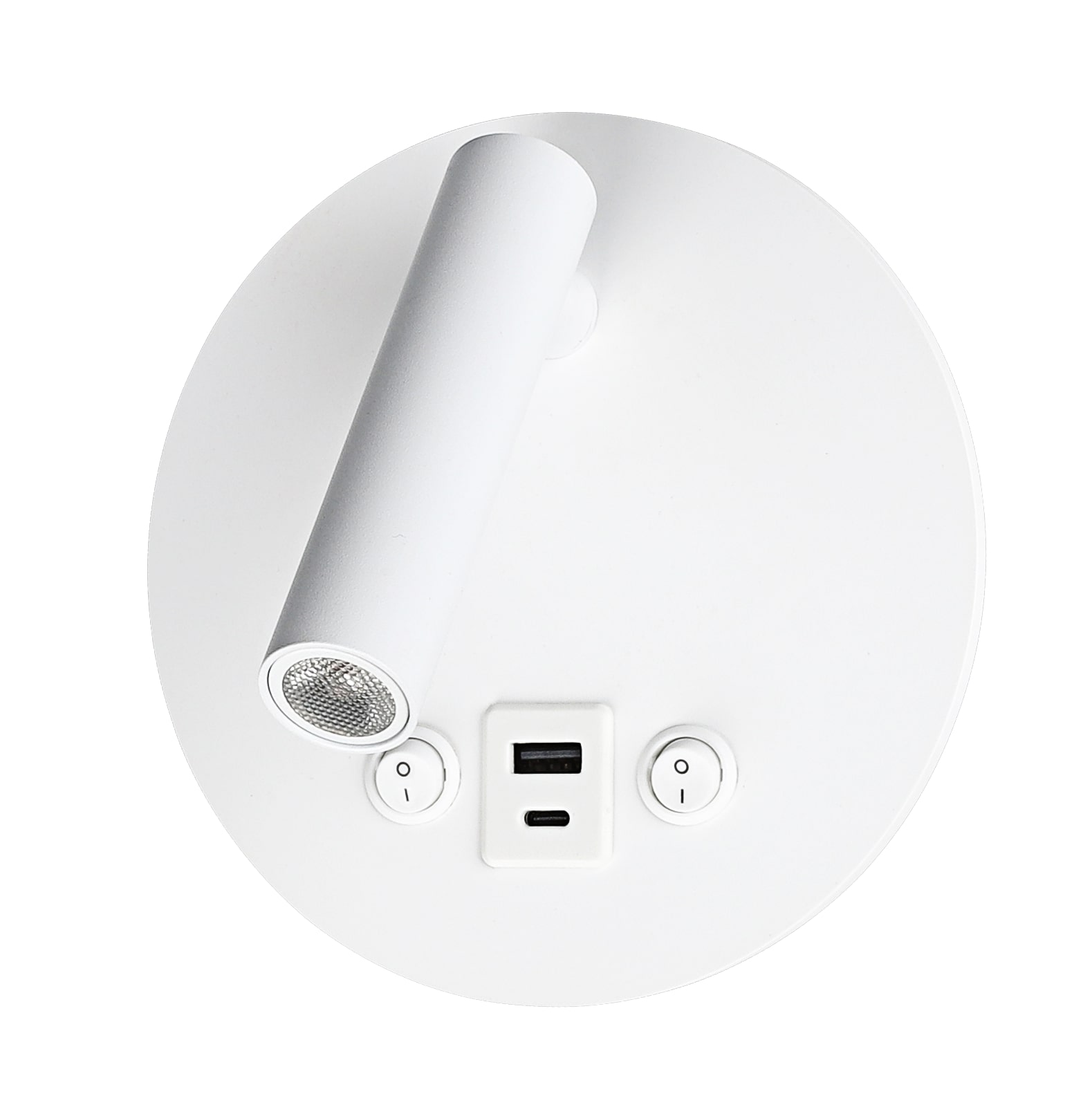 Led Φωτιστικό Επίπλων Χωνευτό Λευκό 8W με διακόπτη+ Θύρες USB Θερμό Λευκό