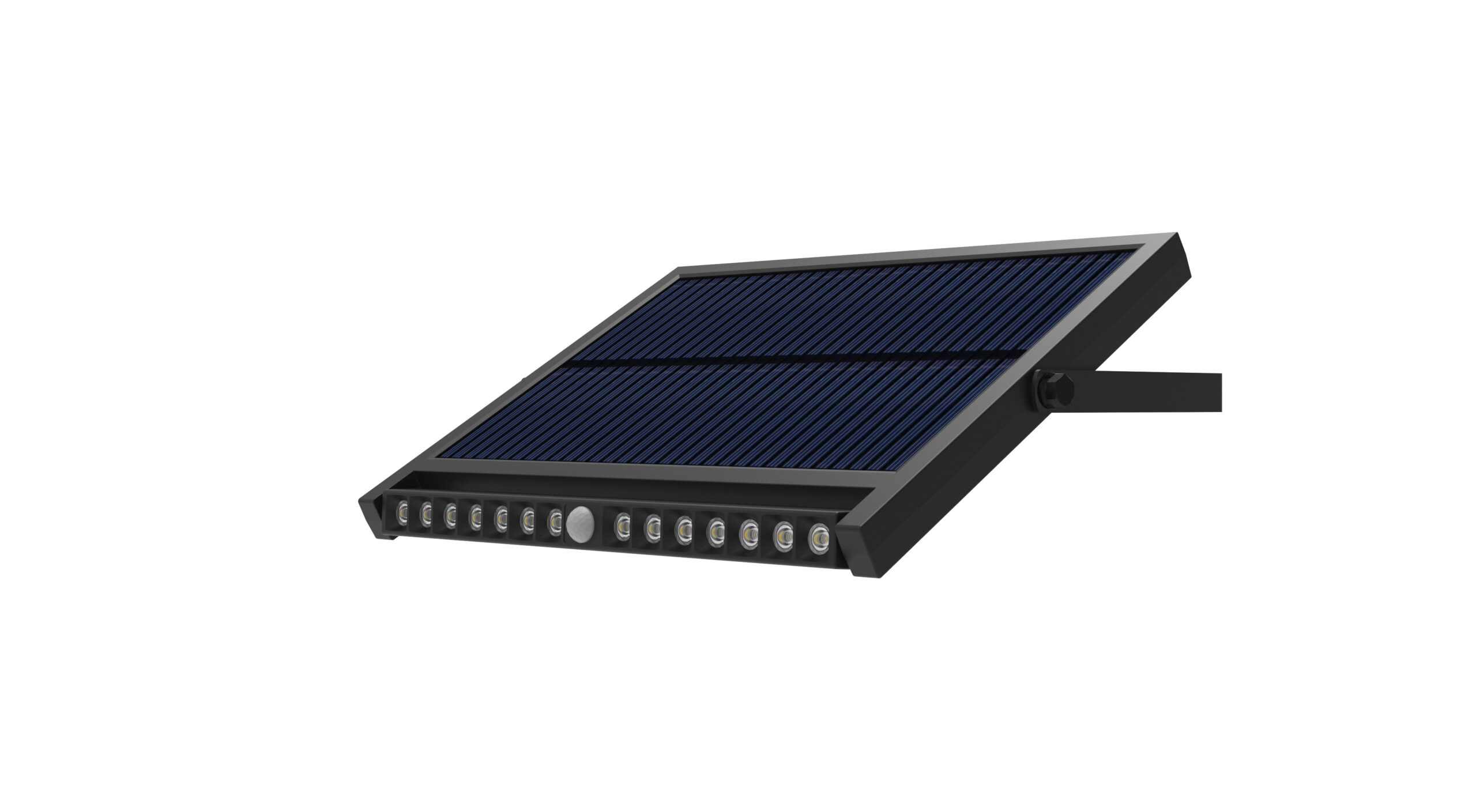 LED Ηλιακό Πολυμορφικό Φωτιστικό Τοίχου με αισθητήρα PIR 12.5W RGB