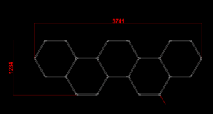 Hexagon Series Set 5*HEX 203W (Με αξεσουάρ εγκατάστασης) Ψυχρό Λευκό