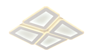 Φωτιστικό Οροφής Led 128W Λευκό/Γκρί Σώμα CCT + Τηλεχειριστήριο