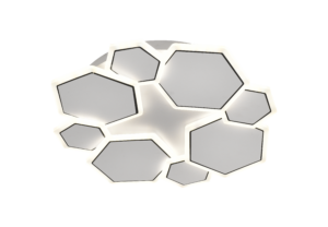 Φωτιστικό Οροφής Led 68W Λευκό/Γκρί Σώμα CCT + Τηλεχειριστήριο