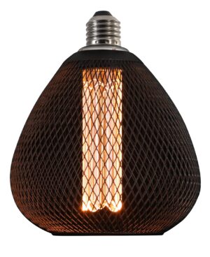 Led Fillament Design E27 Μελί Γυαλί 2.5W Μαύρο Θερμό Λευκό