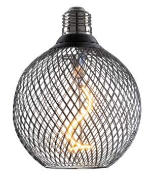 Led Fillament Design E27 Μελί Γυαλί 2.5W Μαύρο Θερμό Λευκό