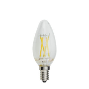 Filament E14 Λάμπα Led Κερί 4W 400Lm Φυσικό λευκό
