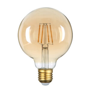 Led Λάμπα E27 G95 Gold Glass 4Watt Θερμό Λευκό