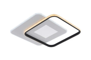 Led Φωτιστικό Οροφής Τετραγωνιζέ ΑσπρόΜαυρο CCT 60W Dimmable + Τηλεχειρισμός