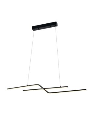 Led Κρεμαστό Μαύρο Φωτιστικό 24W Θερμό Λευκό