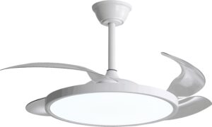 Led Λευκός Ανεμιστήρας/ Φωτιστικό Οροφής 36W CCT + Τηλεχειρισμός