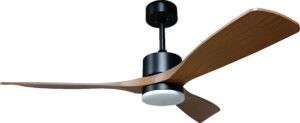 Led Ανεμιστήρας/ Φωτιστικό Οροφής Μαύρο+ Σκούρο Ξύλο 18W CCT + Τηλεχειρισμός
