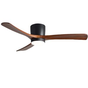 Led Ανεμιστήρας/ Φωτιστικό Οροφής Μαύρο+ Σκούρο Ξύλο 18W CCT + Τηλεχειρισμός