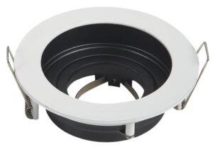 Βάση Σποτ Αλουμινίου Στρογγυλή GU10 Max 35W Λευκή/Μαύρη