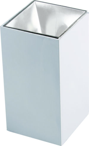 Βάση Σποτ Τετράγωνη Αλουμινίου GU10 Max 10W Λευκή με Άσπρο Κάτοπτρο