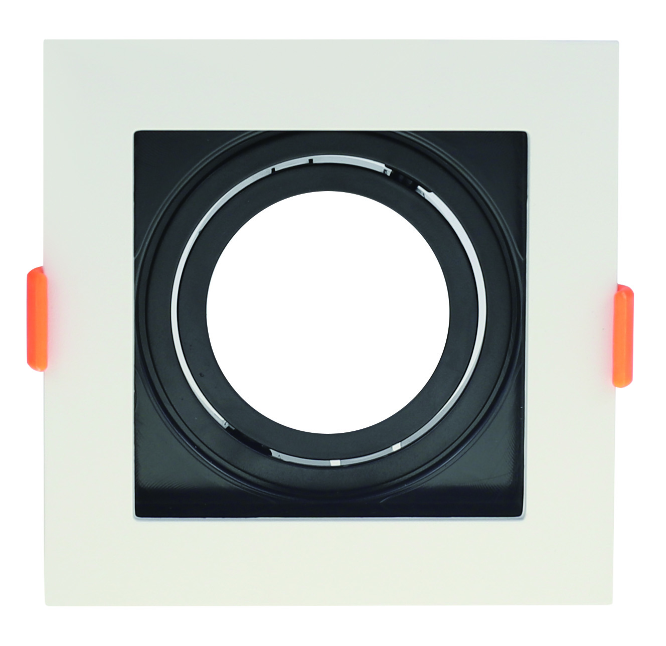 Βάση Σποτ Τετράγωνη Πλαστική Χωνευτή GU10 Λευκή Μαύρη