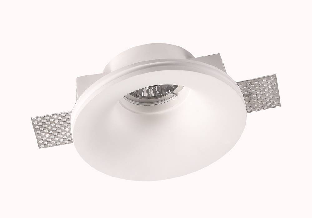 Βάση Σποτ Γύψινη Χωνευτή Στρογγυλή Λευκή