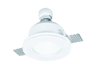 Βάση Σποτ Γύψινη Χωνευτή Στρογγυλή GU10 με Ματ Γυαλί