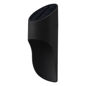 LED Ηλιακό Φωτιστικό Μαύρο Επιτοίχιο - 0.5W Ψυχρό Λευκό