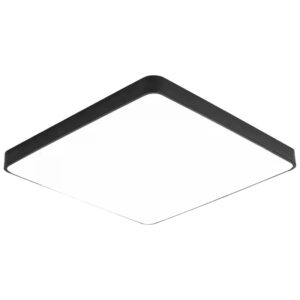 LED Τετράγωνο Φωτιστικό Οροφής  Μαυρό 64W Θερμό Λευκό