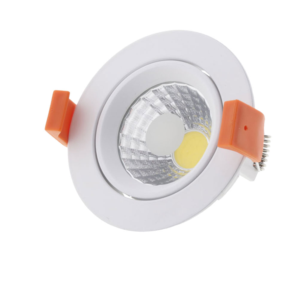Στρογγυλό Σποτ Led Χωνευτό Κινητό 8 Watt Φυσικό Λευκό