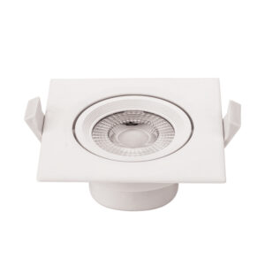 LED COB Downlight Τετράγωνο Περιστρεφόμενο 7W Φυσικό Λευκό