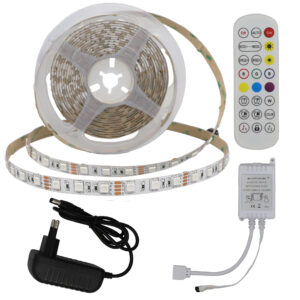 Led Strip Set Adapter + IR Controller + Remote RGB 60Leds 36W RGB
