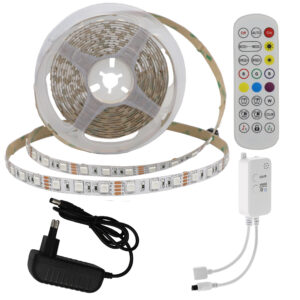 Led Strip Set Adapter + Bluetooth Music + Remote 60 Leds 36W RGB
