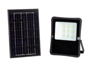 Προβολέας Μαύρος Led SMD με Ηλιακό Πάνελ 6V/8W Ψυχρό Λευκό Optonica