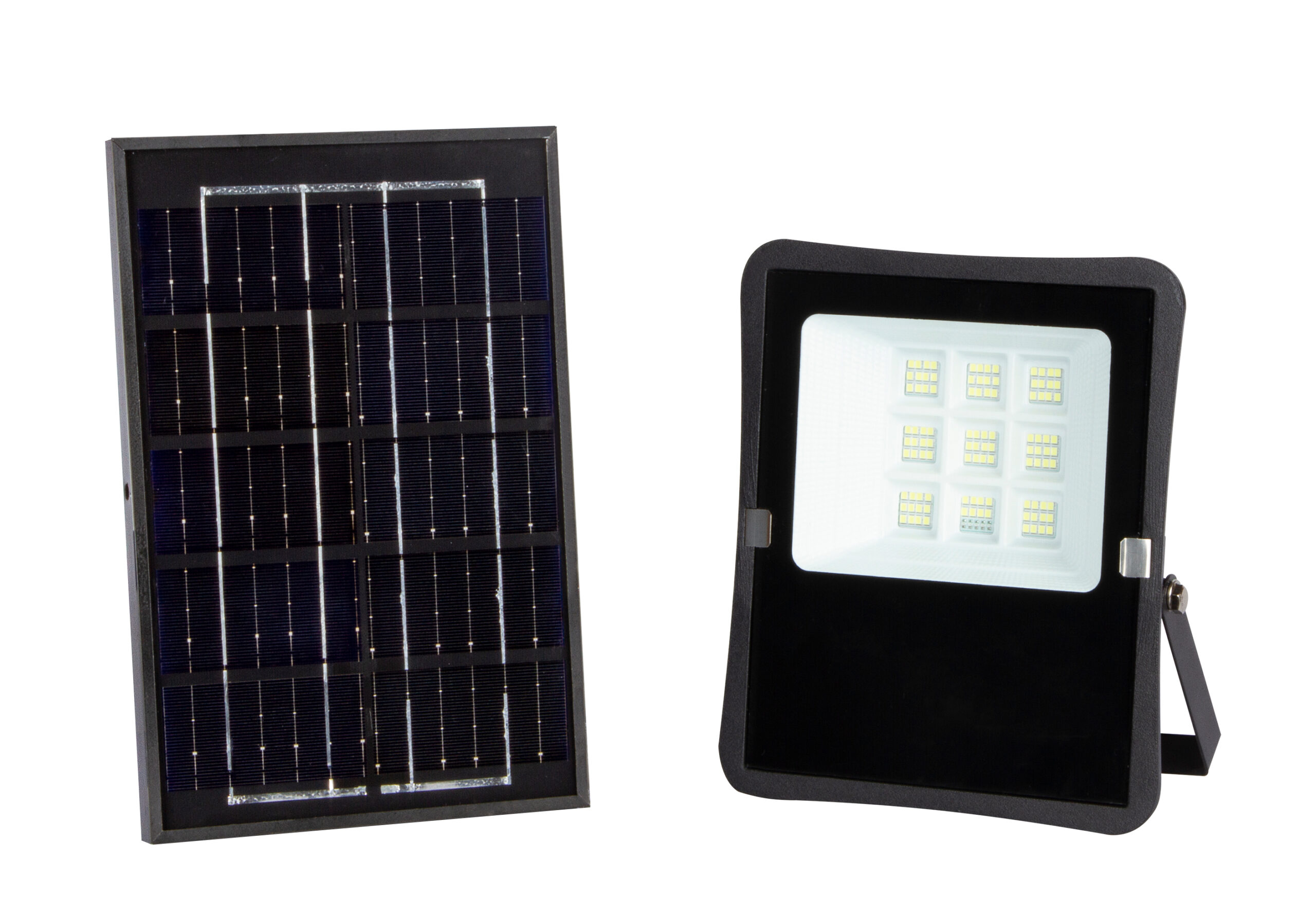 Προβολέας Μαύρος Led SMD με Ηλιακό Πάνελ 6V/8W Ψυχρό Λευκό Optonica