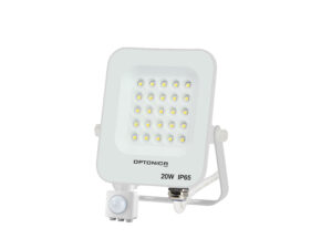 Προβολέας LED SMD Λευκός IP65 με Ανιχνευτή Κίνησης 20W Θερμό Λευκό