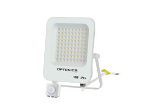 Προβολέας LED SMD Λευκός IP65 με Ανιχνευτή Κίνησης 50W Φυσικό Λευκό