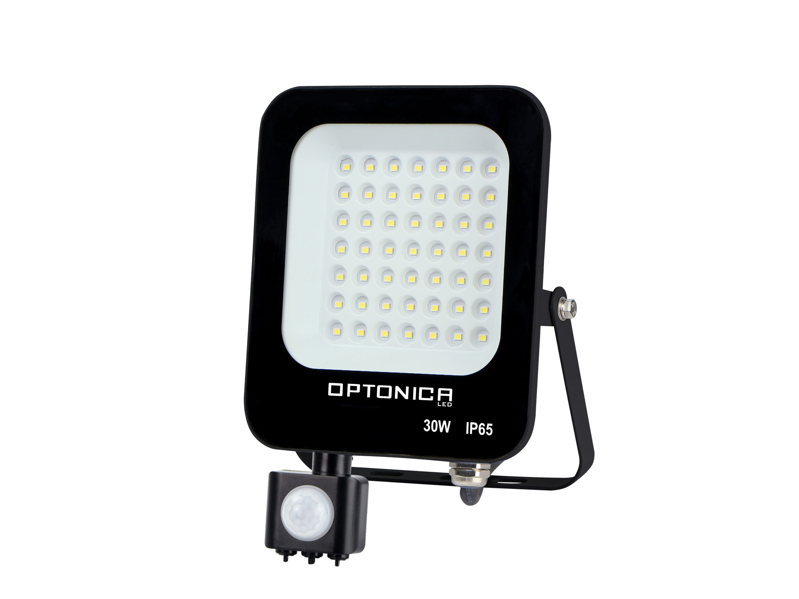 Προβολέας LED SMD Μαύρος IP65 με Ανιχνευτή Κίνησης 30W Φυσικό Λευκό