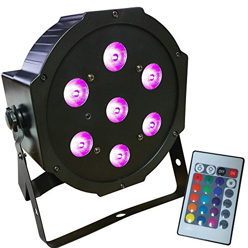 7*10W Remote Mini RGB+WW LED PAR Light 70W RGBWW