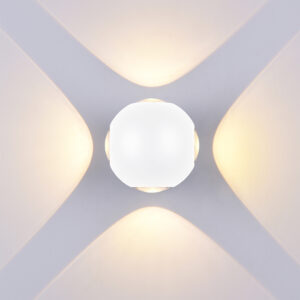 ‎Led Επιτοίχιο Φωτιστικό 4 Diods Στρογγυλό Λευκό 4W Θερμό Λευκό