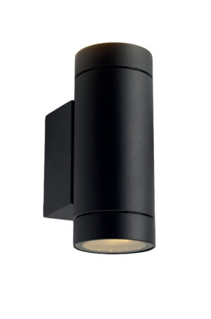 Επιτοίχιο Μαύρο Φωτιστικό Αλουμινίου IP54 2xGU10