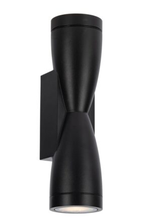 Επιτοίχιο Μαύρο Φωτιστικό Αλουμινίου IP54 2xGU10