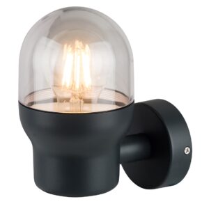 Επιτοίχιο Μαύρο Φωτιστικό Αλουμινίου IP44 1xЕ27