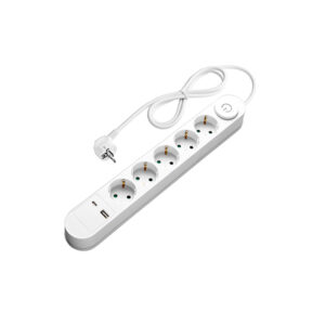 Πολύμπριζο 5 Θέσεων και 2xUSB (Type A- Type C) με Διακόπτη, Καλώδιο 1.5 m