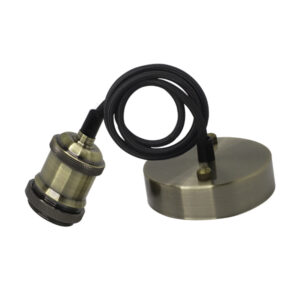 Κρεμαστό Φωτιστικό Vintage σε Μπρονζέ με Ε27 Ντουί