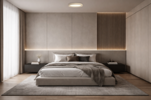 Φωτιστικό Οροφής Led 60W Biege CCT + με Διακόπτη