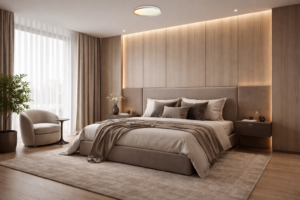 Φωτιστικό Οροφής Led Λευκό/Light Wood 20W CCT-με Μνήμες + Τηλεχειρισμός